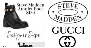Steve Madden Amulet Black Vs Gucci Leather Ankle Boots Compared